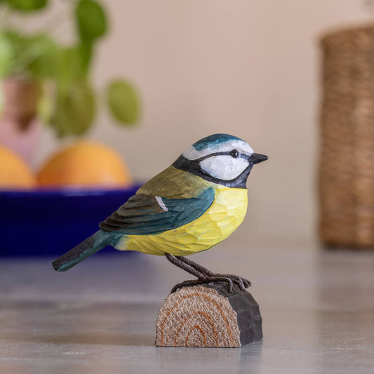 Wildlife Garden DecoBird Blaumeise handgeschnitzt