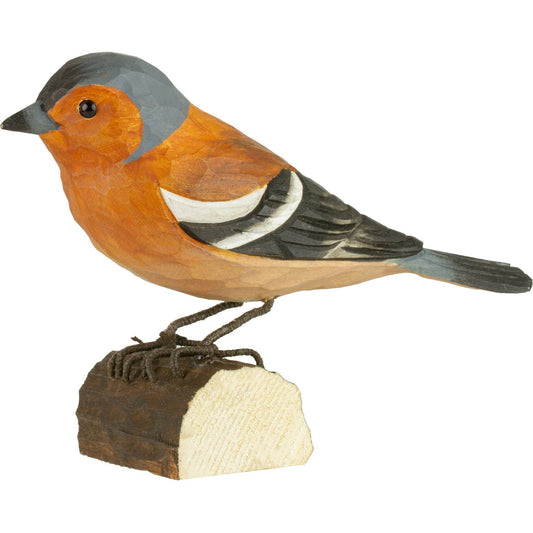 Wildlife Garden DecoBird Chaffinch, hand-carved