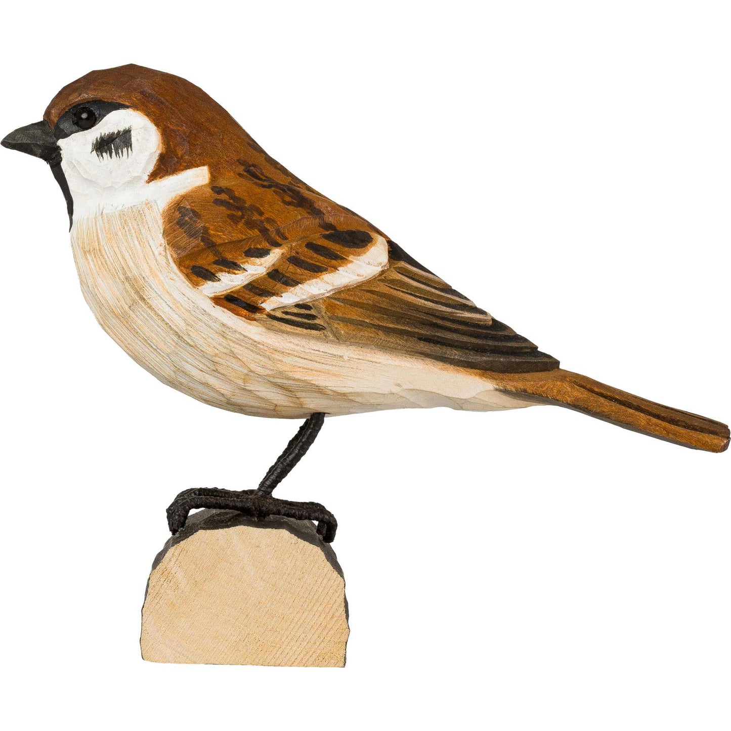 Wildlife Garden DecoBird Feldsperling handgeschnitzt