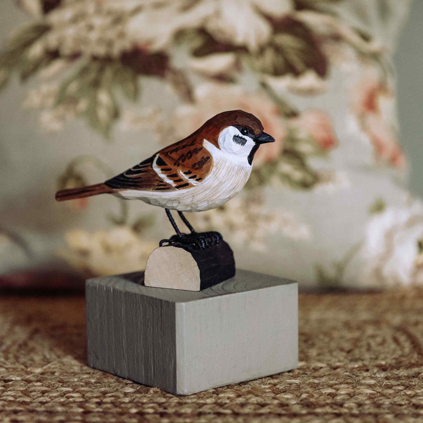Wildlife Garden DecoBird Feldsperling handgeschnitzt