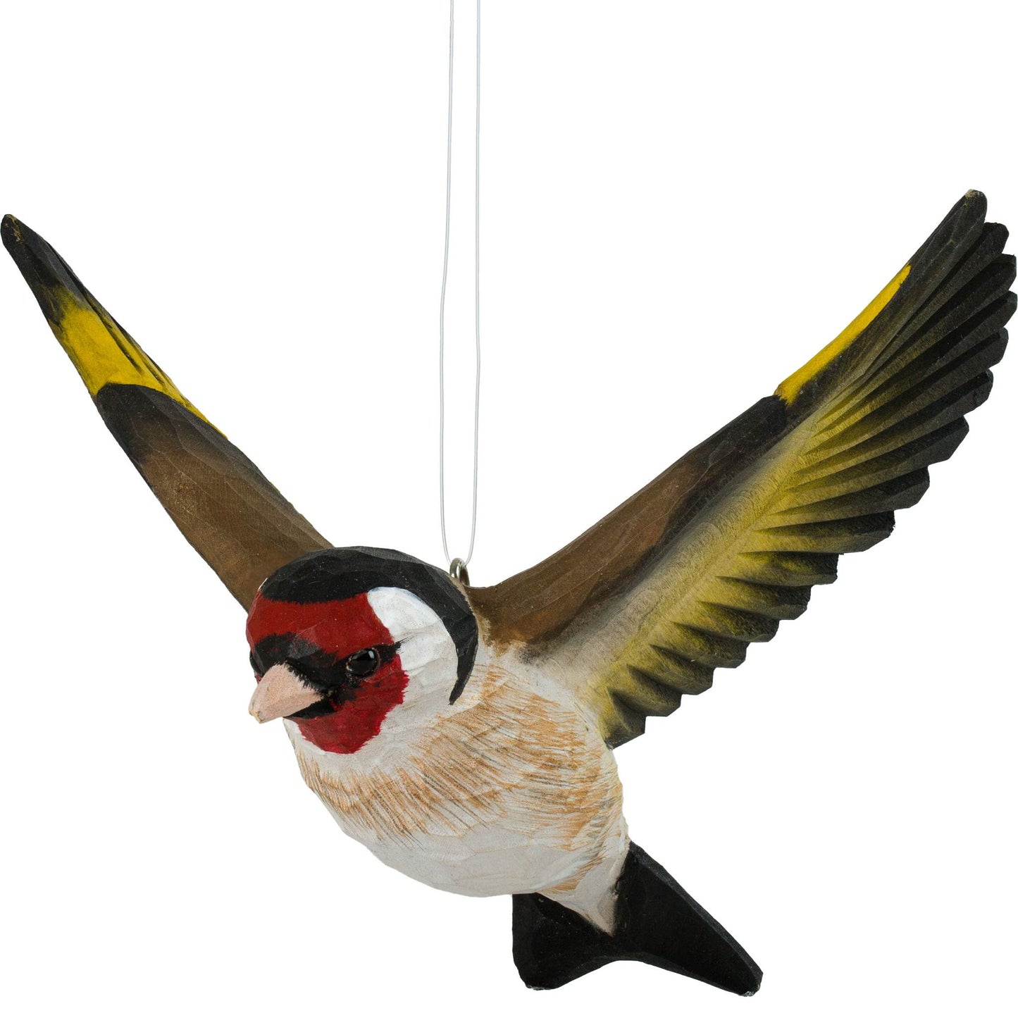 Wildlife Garden DecoBird Fliegender Stieglitz handgeschnitzt