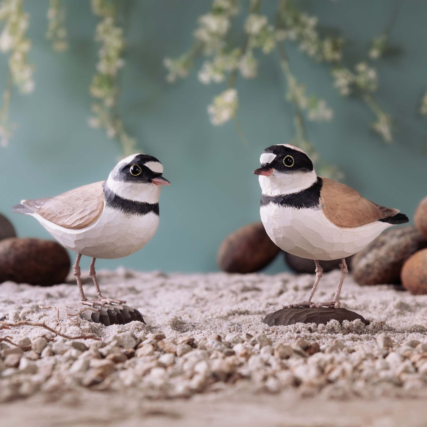 Wildlife Garden DecoBird Flußregenpfeifer handgeschnitzt