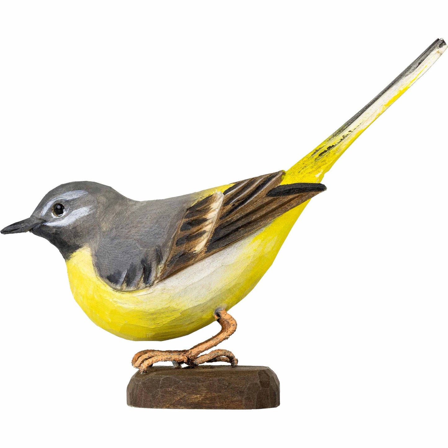 Wildlife Garden DecoBird Gebirgsstelze handgeschnitzt