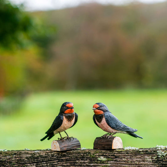 Wildlife Garden Decobird Hausschwalbe handgeschnitzt