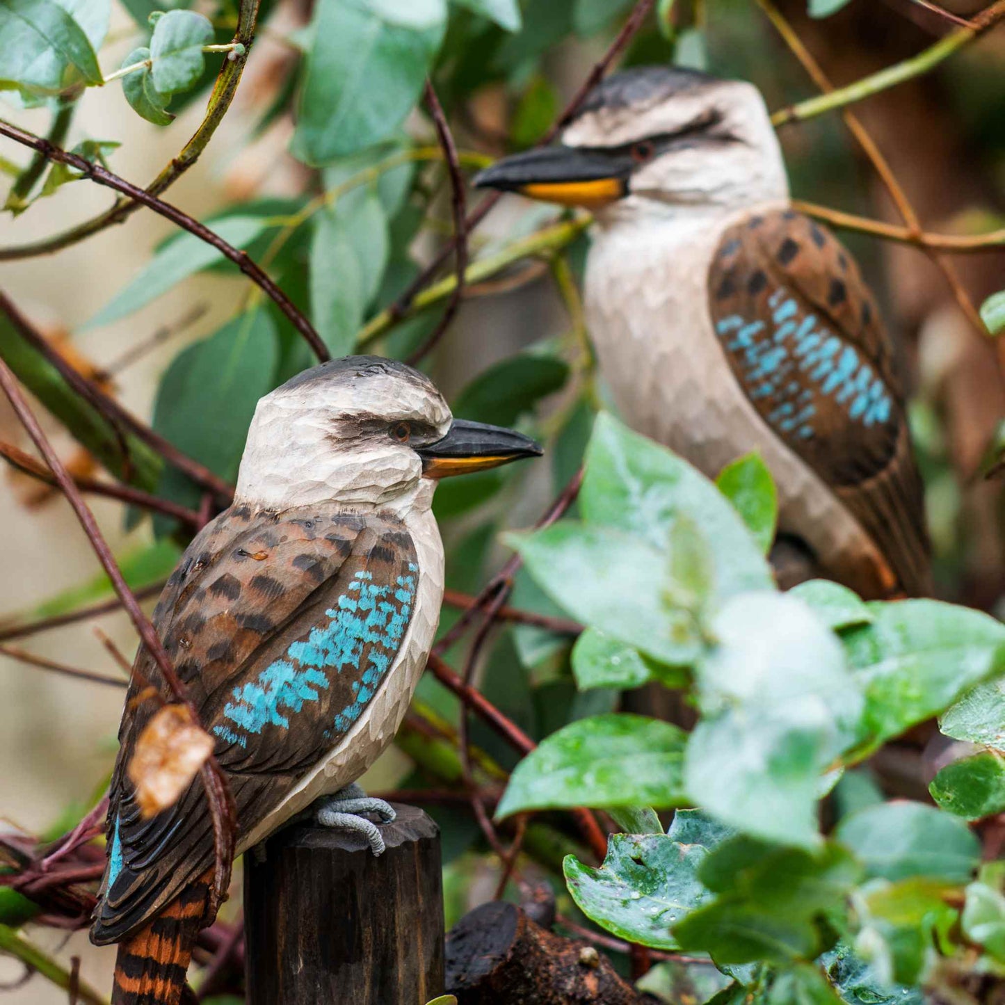 Wildlife Garden Decobird Jägerliest handgeschnitzt