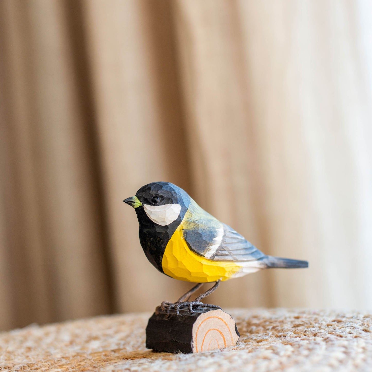 Wildlife Garden DecoBird Kohlmeise handgeschnitzt