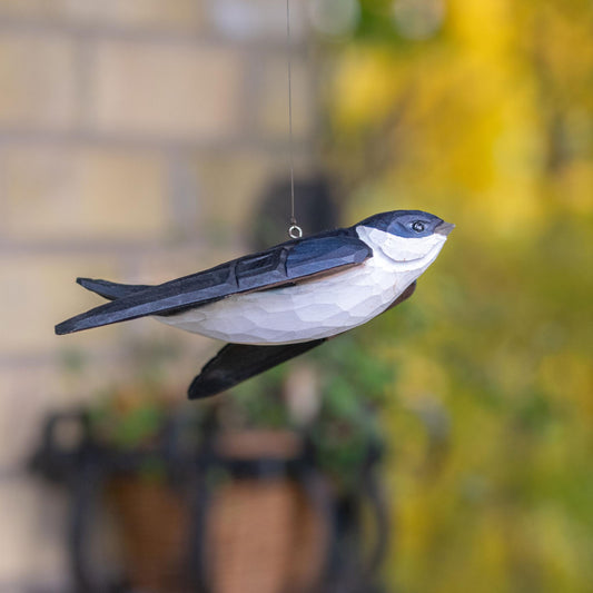 Wildlife Garden DecoBird Mehlschwalbe handgeschnitzt