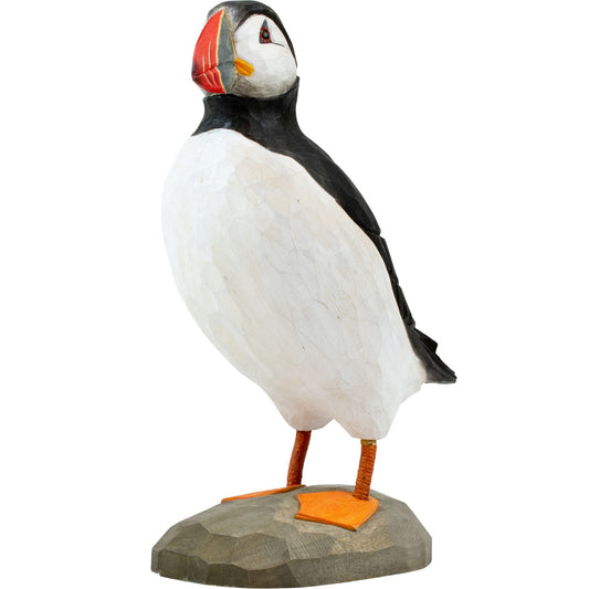 Wildlife Garden DecoBird Papageientaucher handgeschnitzt