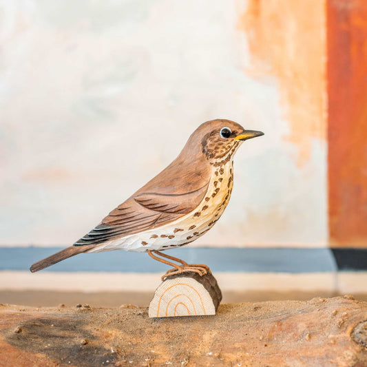 Wildlife Garden Decobird Singdrossel handgeschnitzt