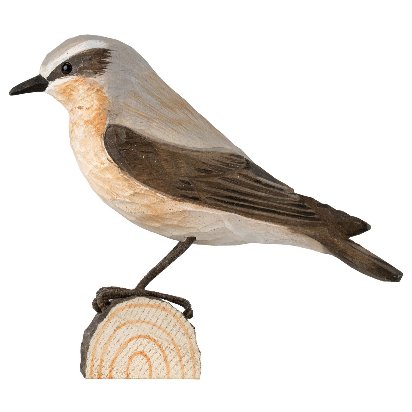 Wildlife Garden DecoBird Steinschmätzer handgeschnitzt