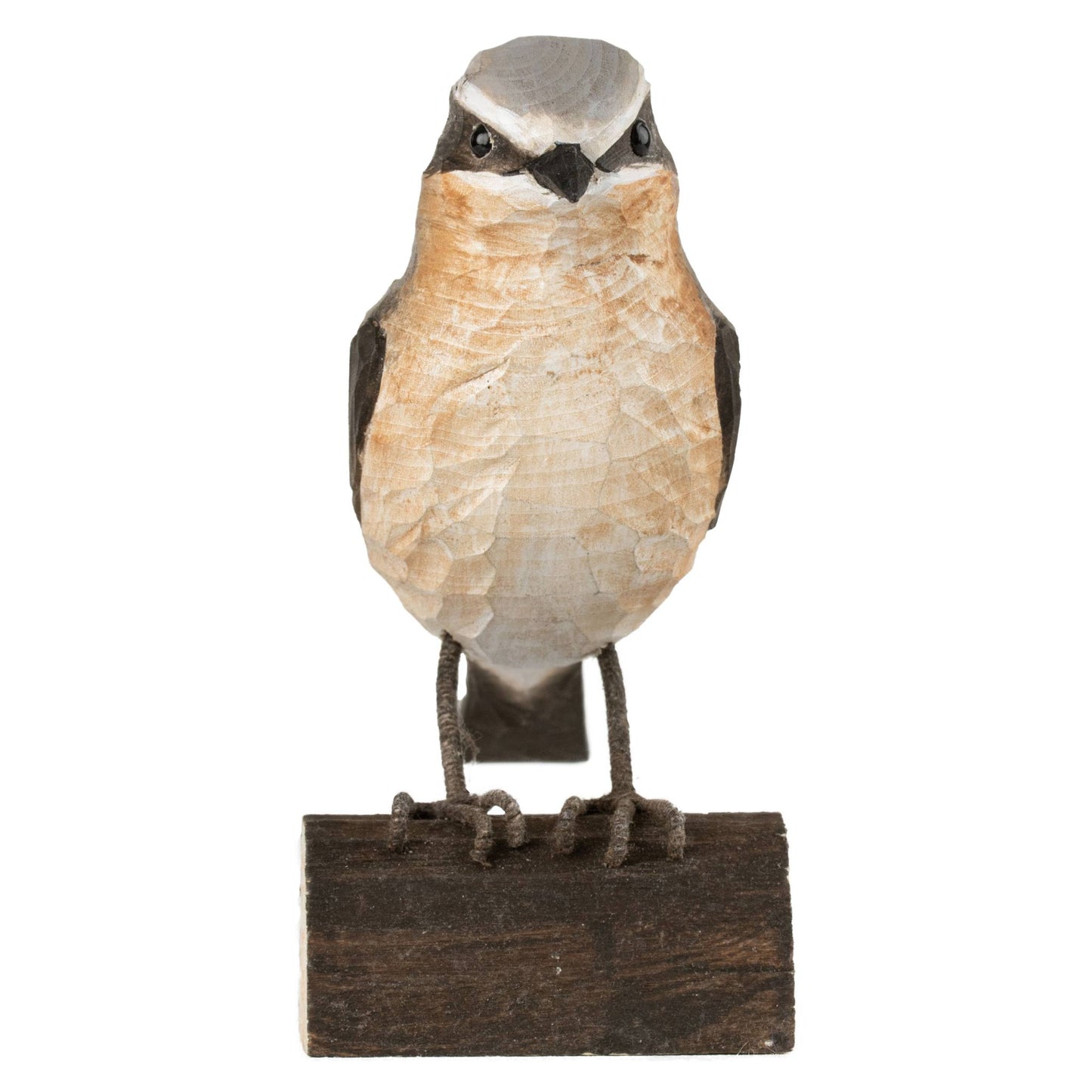 Wildlife Garden DecoBird Steinschmätzer handgeschnitzt