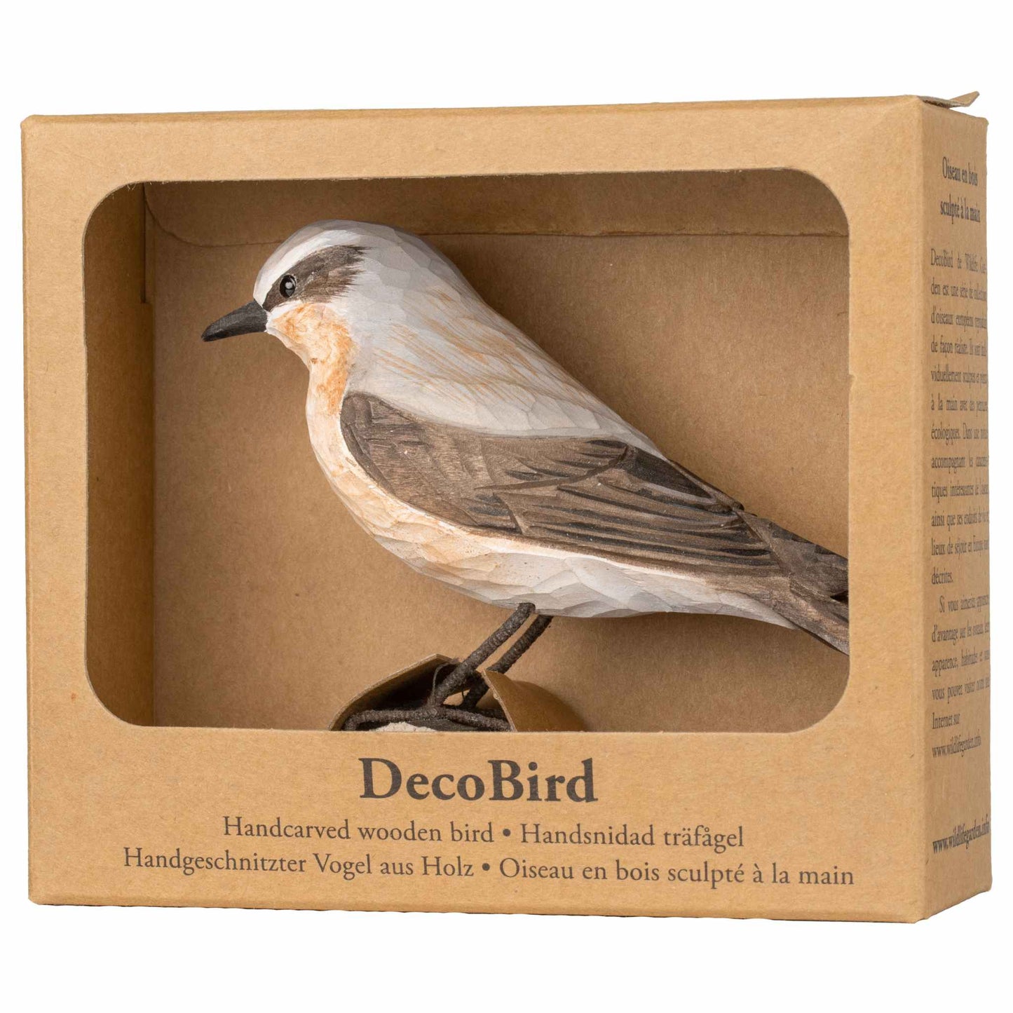 Wildlife Garden DecoBird Steinschmätzer handgeschnitzt