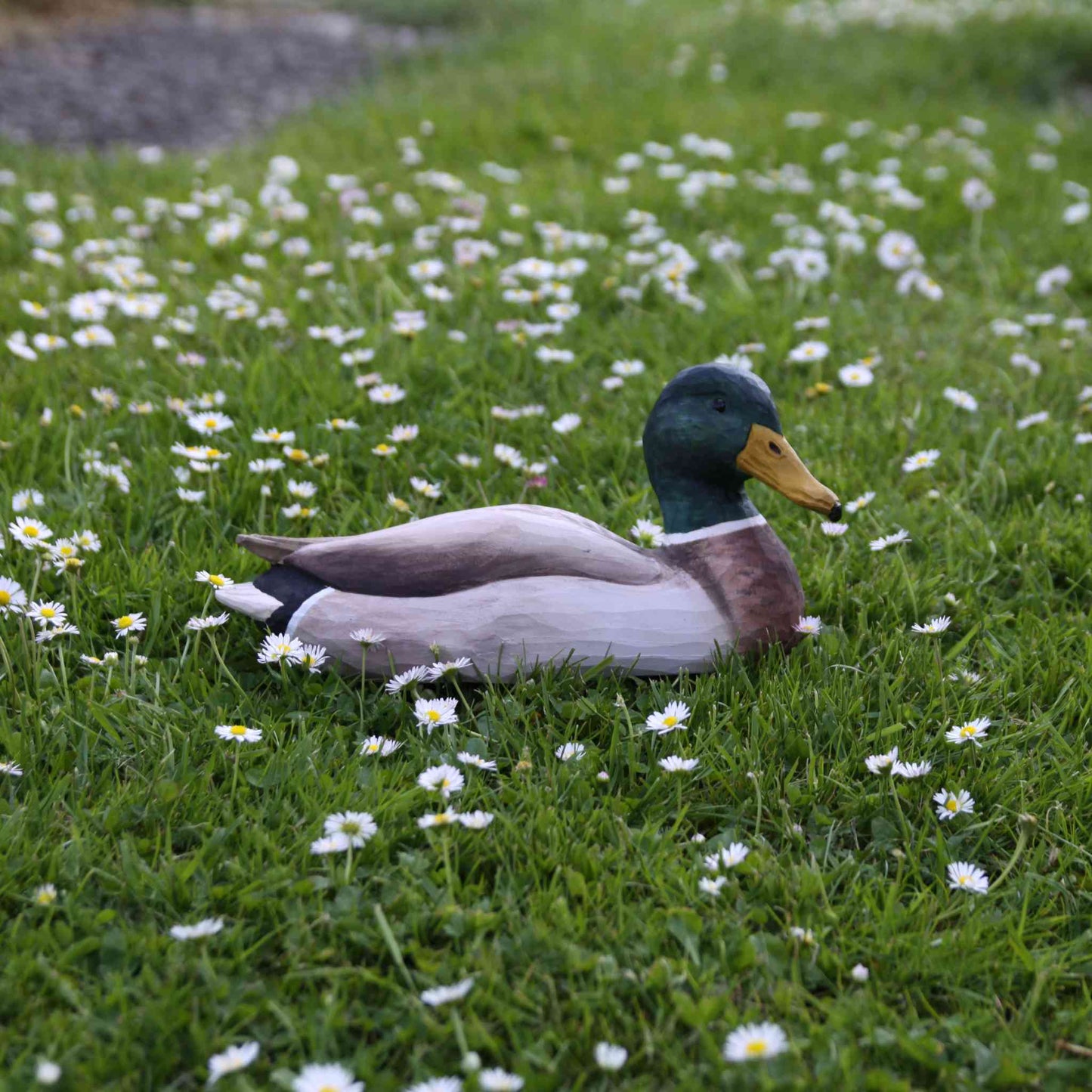 Wildlife Garden Decobird Stockente Männchen handgeschnitzt