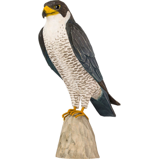 Wildlife Garden DecoBird Wanderfalke handgeschnitzt