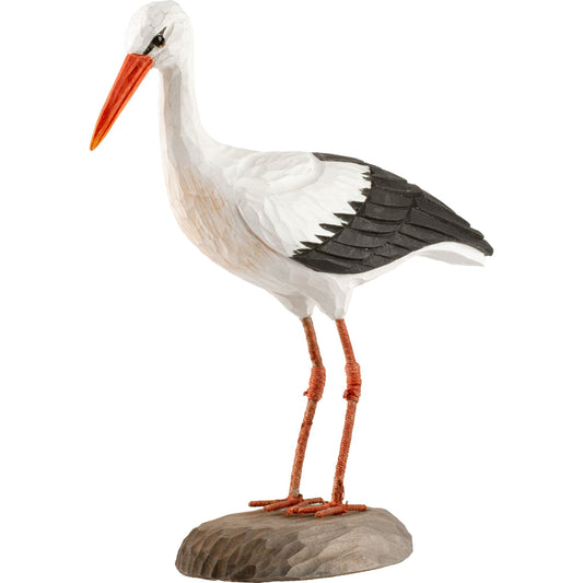 Wildlife Garden Decobird Weißstorch handgeschnitzt