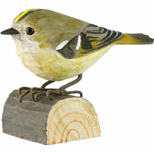 Wildlife Garden DecoBird Wintergoldhähnchen handgeschnitzt