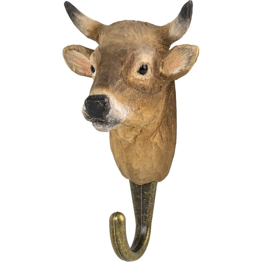 Wildlife Garden Decohook Wandhaken Alpkuh (handgeschnitzt)