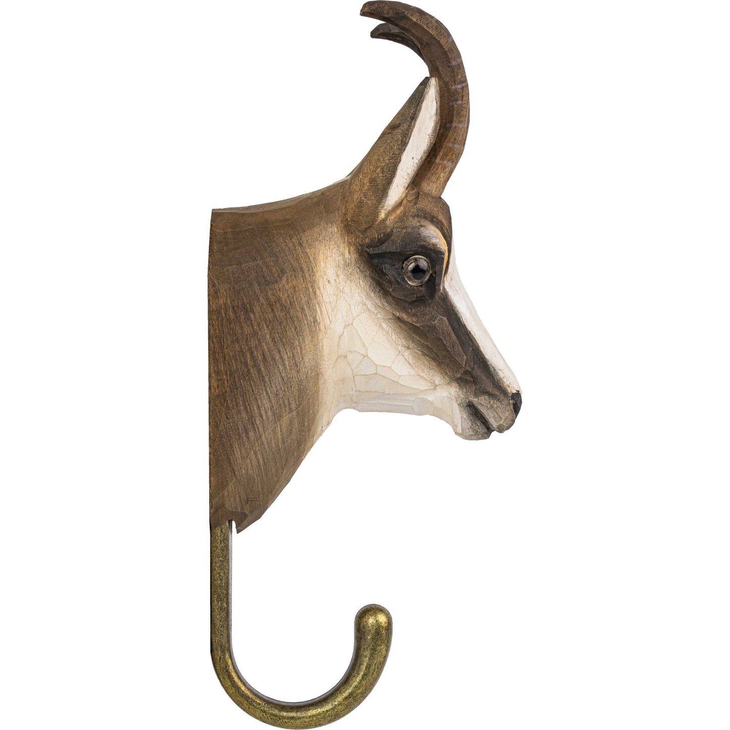 Wildlife Garden Decohook Wandhaken Gämse (handgeschnitzt)