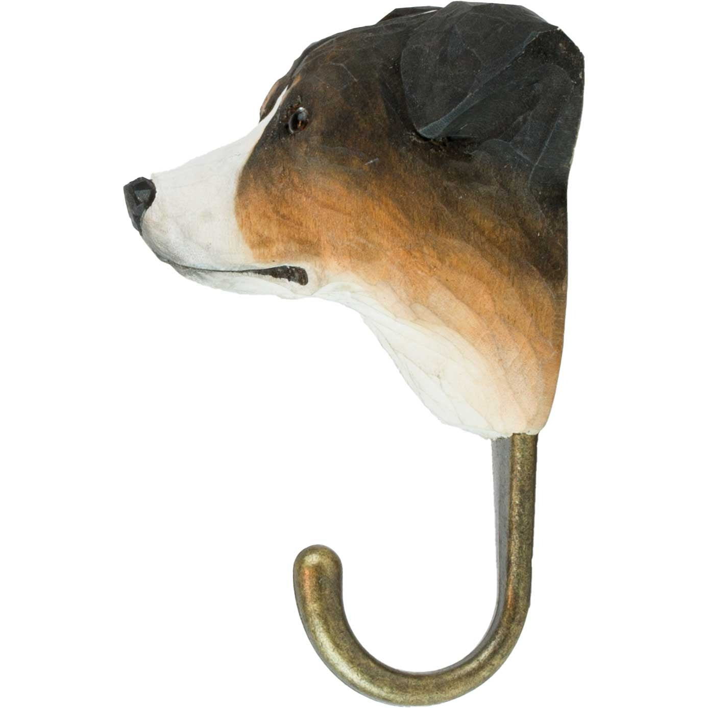 Wildlife Garden Decohook Wall Hook Australian Shepherd (hand-carved)