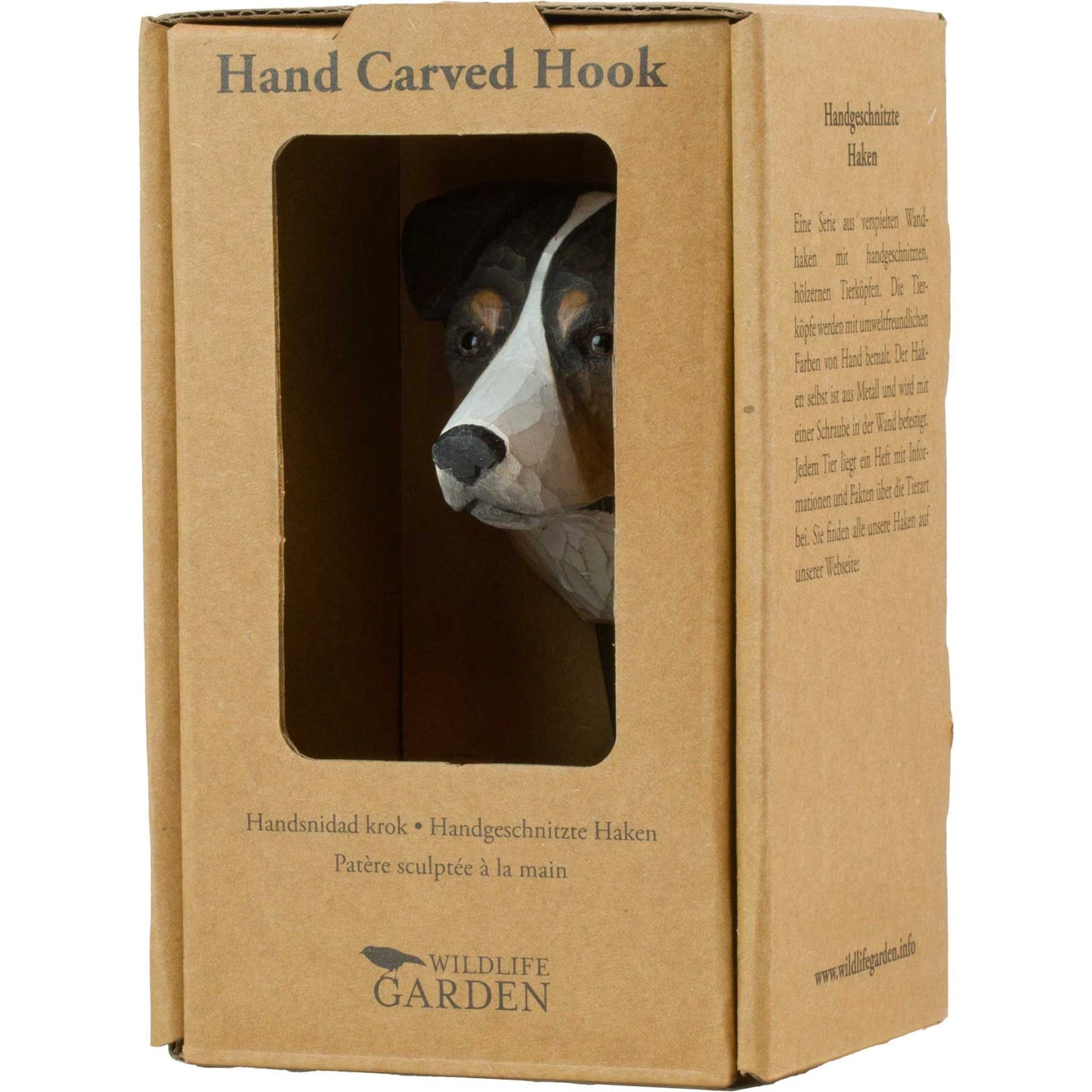 Wildlife Garden Decohook Wall Hook Australian Shepherd (hand-carved)