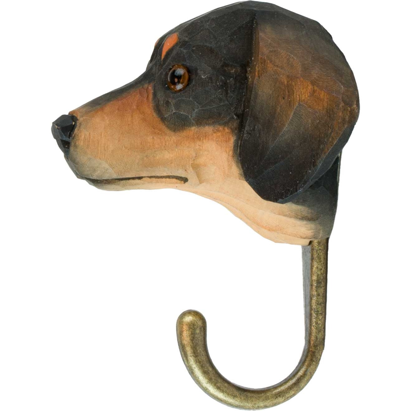 Wildlife Garden Decohook Wandhaken Dachshund (handgeschnitzt)