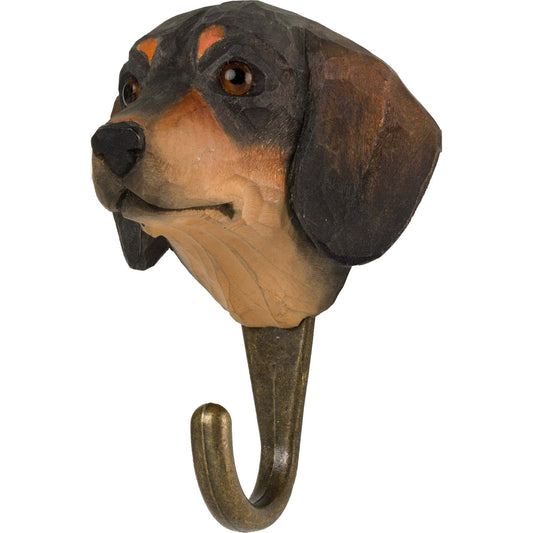 Wildlife Garden Decohook Wall Hook Dachshund (hand-carved)