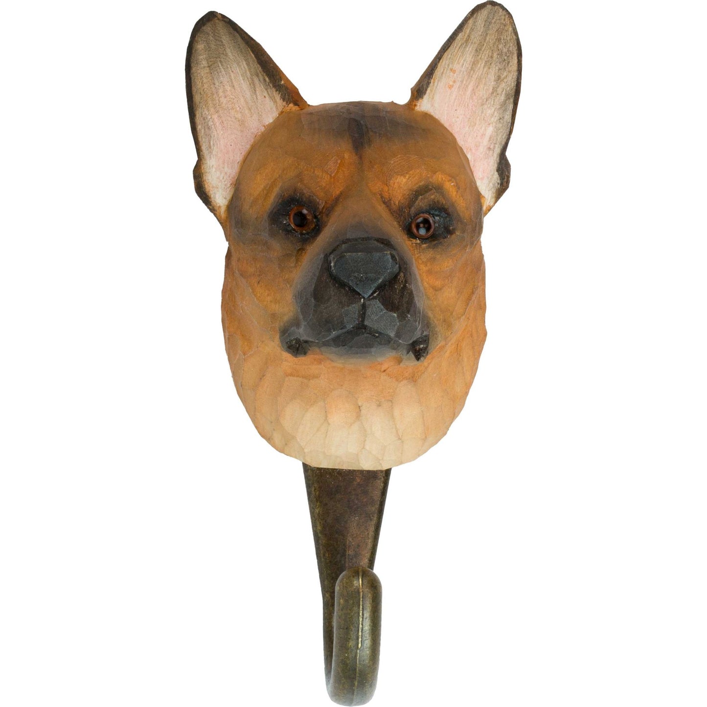 Wildlife Garden Decohook Wall Hook German Shepherd (hand-carved)