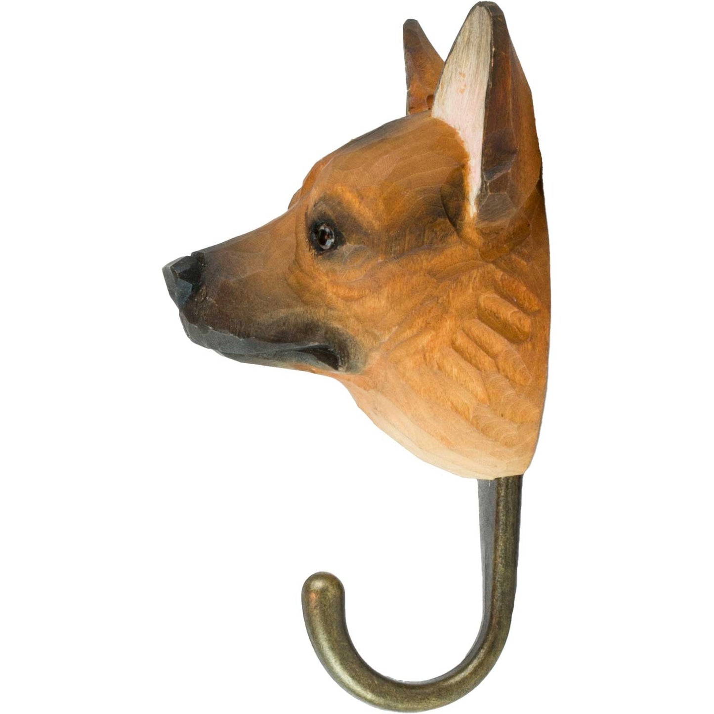 Wildlife Garden Decohook Wall Hook German Shepherd (hand-carved)