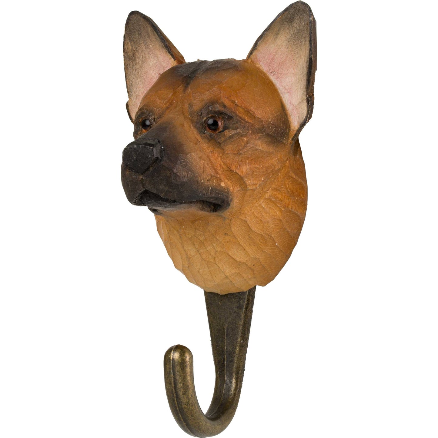 Wildlife Garden Decohook Wall Hook German Shepherd (hand-carved)