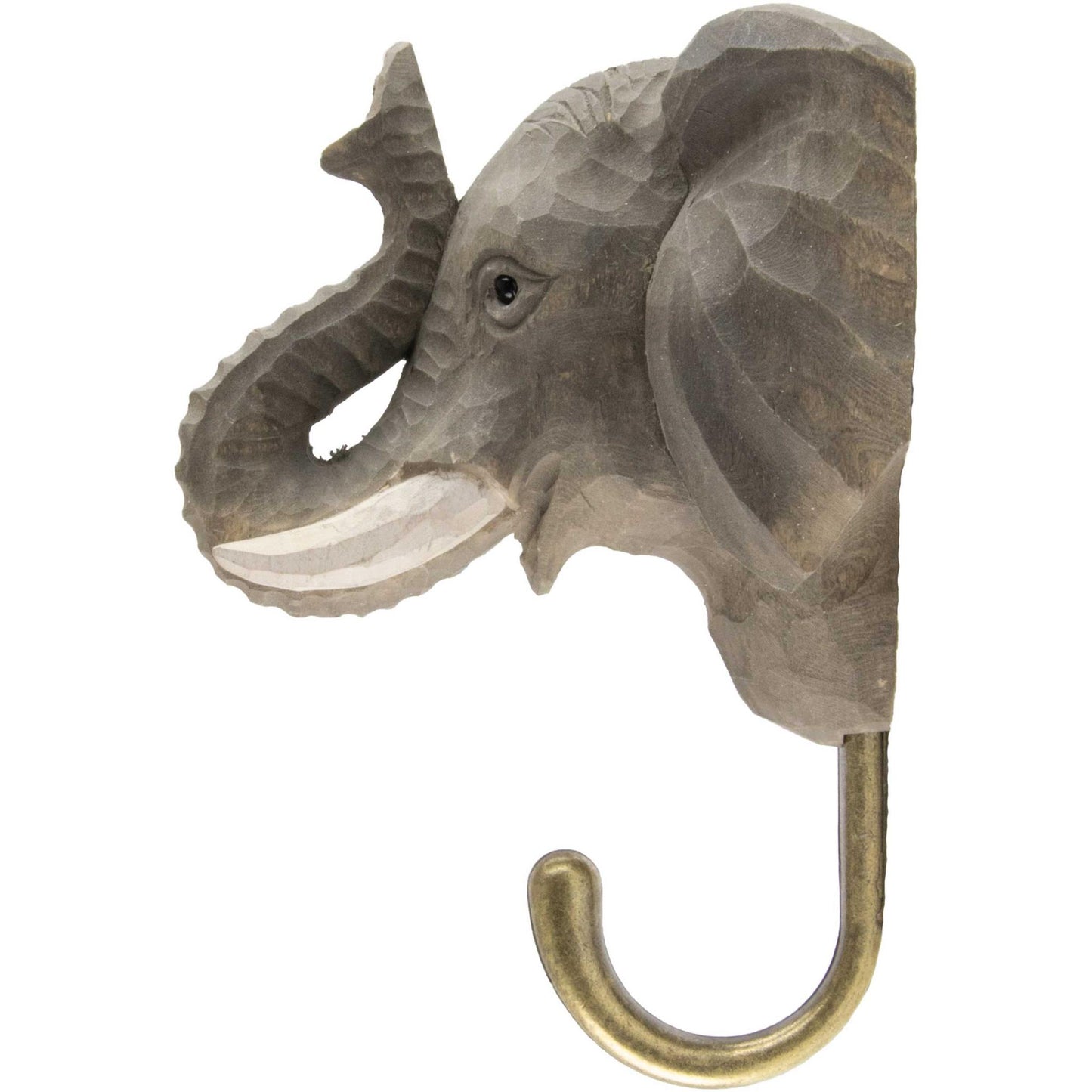 Wildlife Garden Decohook Wandhaken Elefant (handgeschnitzt)