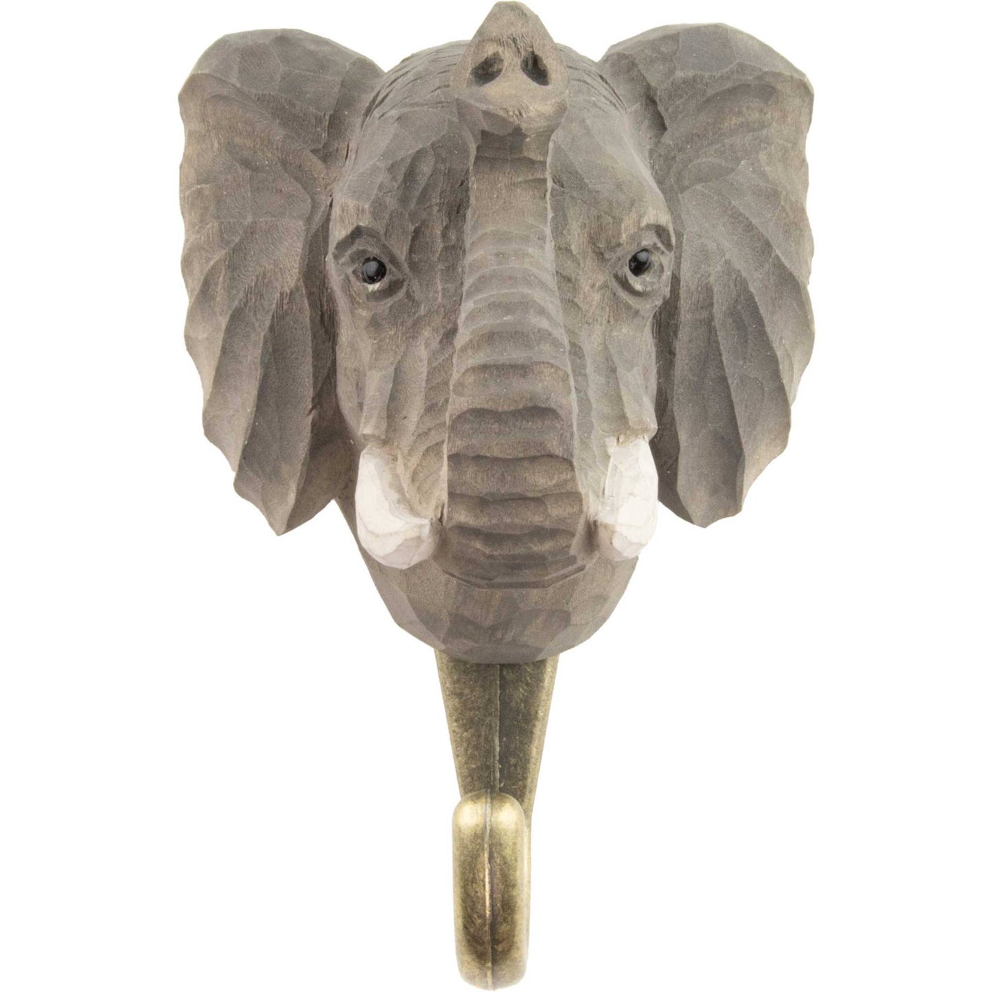 Wildlife Garden Decohook Wandhaken Elefant (handgeschnitzt)