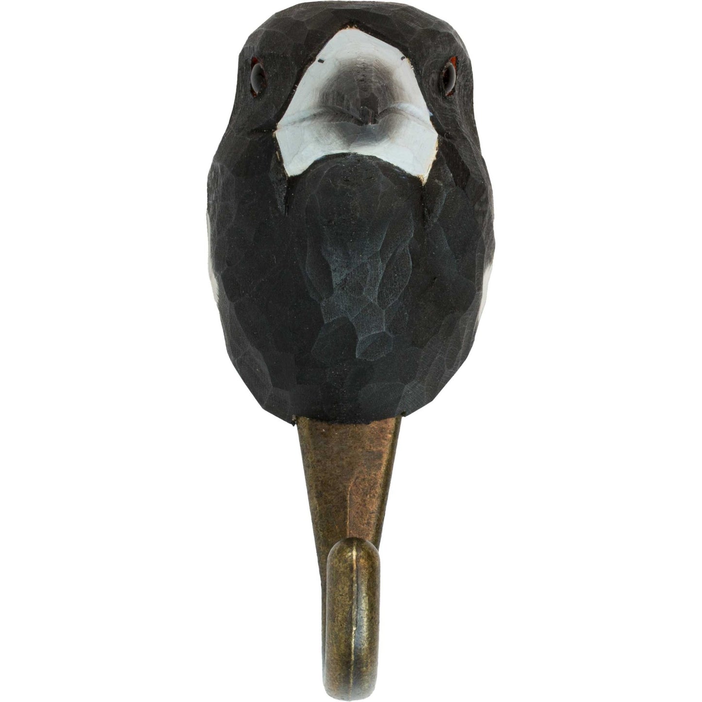Wildlife Garden Decohook Wandhaken Flötenkrähenstar (handgeschnitzt)