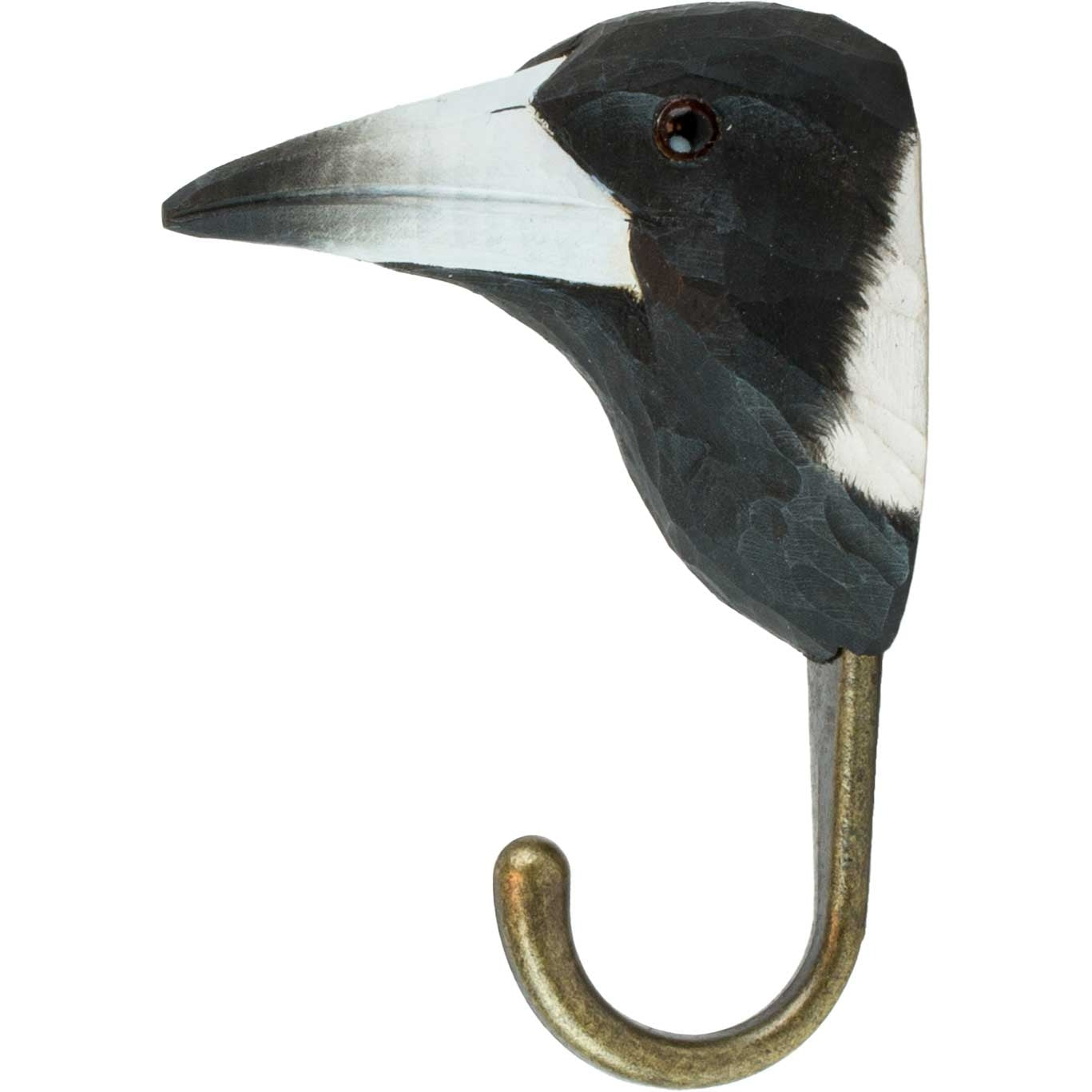 Wildlife Garden Decohook Wandhaken Flötenkrähenstar (handgeschnitzt)