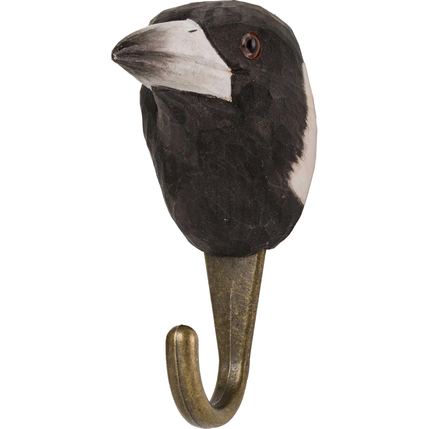 Wildlife Garden Decohook Wandhaken Flötenkrähenstar (handgeschnitzt)