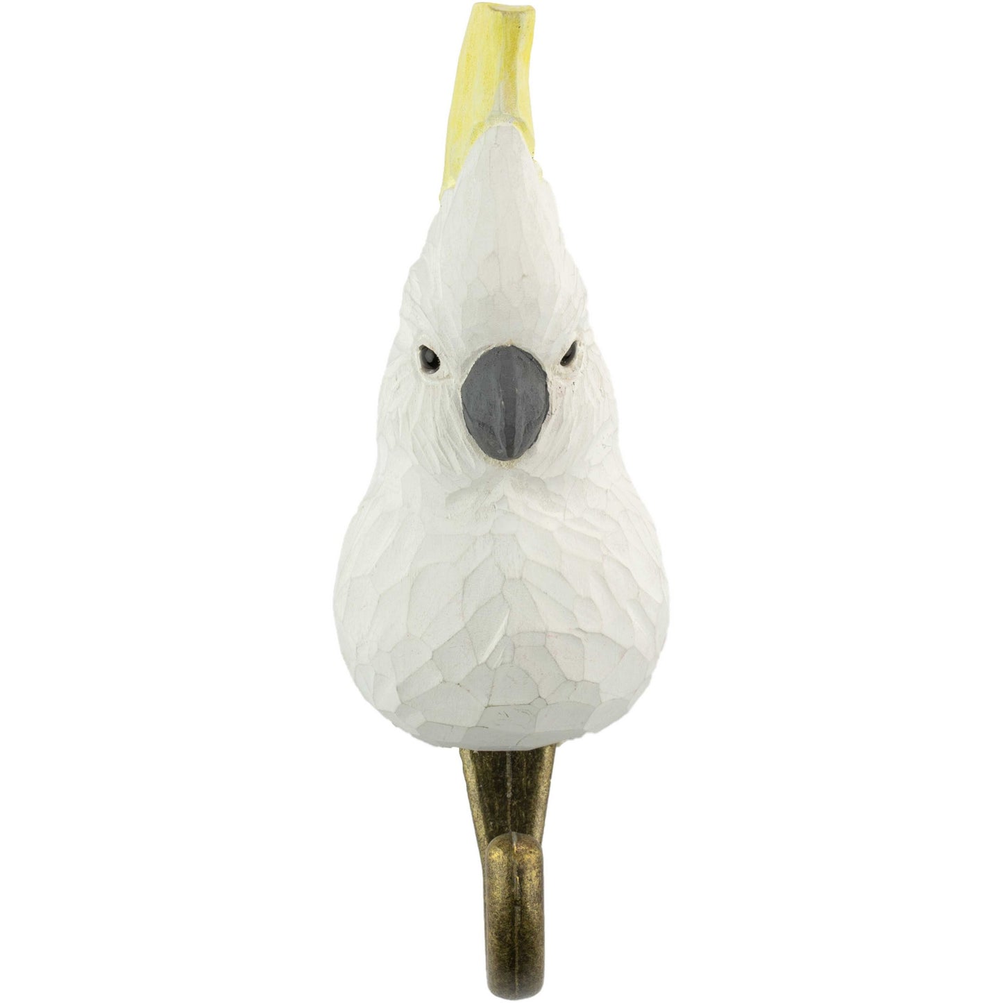 Wildlife Garden Decohook Wandhaken Gelbhaubenkakadu (handgeschnitzt)