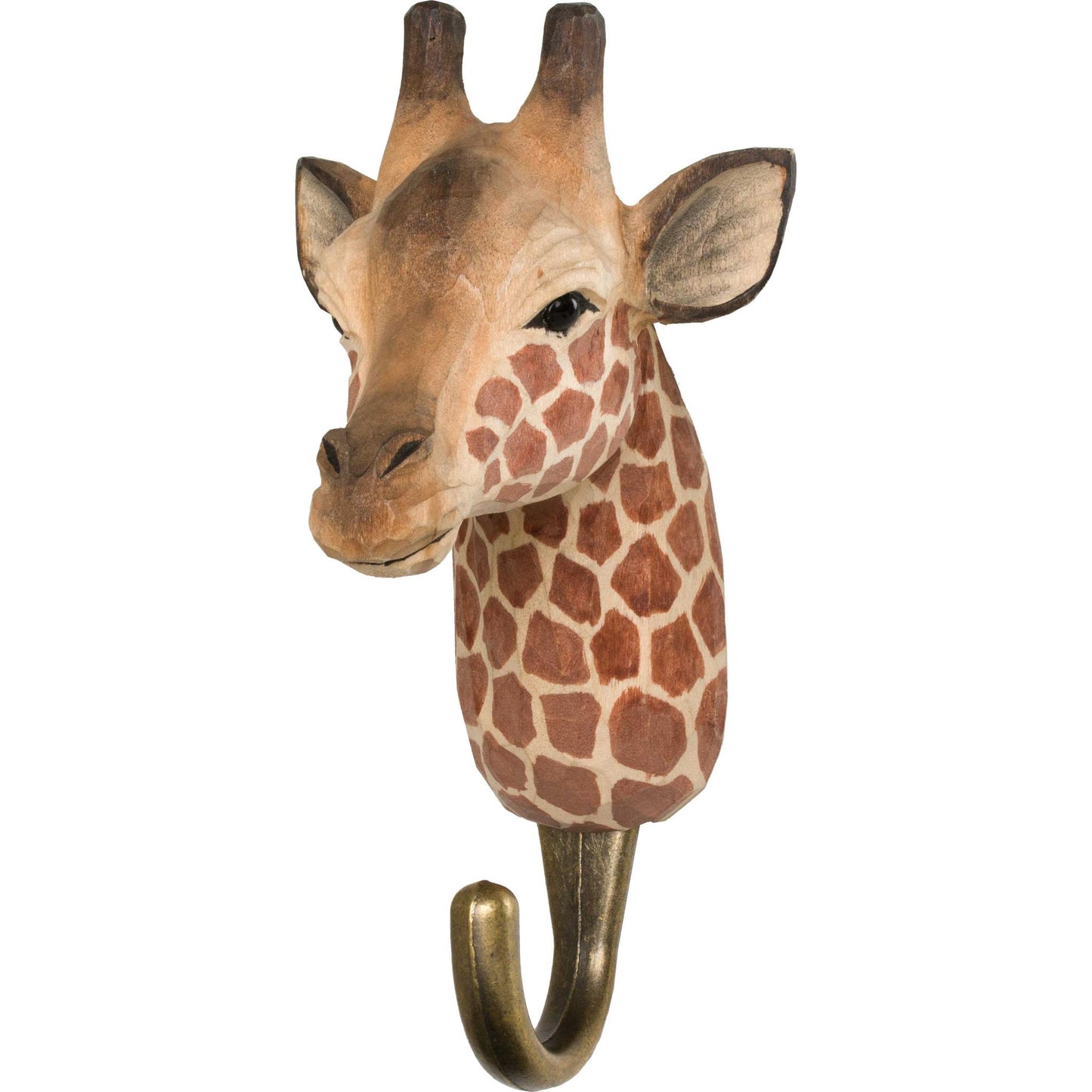 Wildlife Garden Decohook Wandhaken Giraffe (handgeschnitzt)