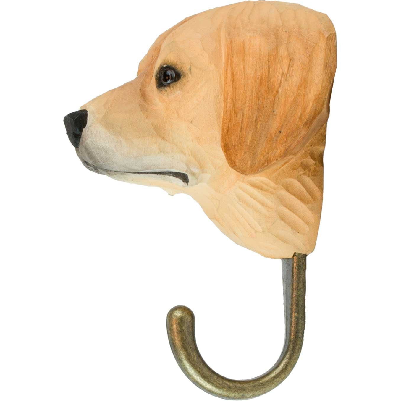 Wildlife Garden Decohook Wall Hook Golden Retriever (hand-carved)