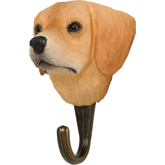 Wildlife Garden Decohook Wall Hook Golden Retriever (hand-carved)
