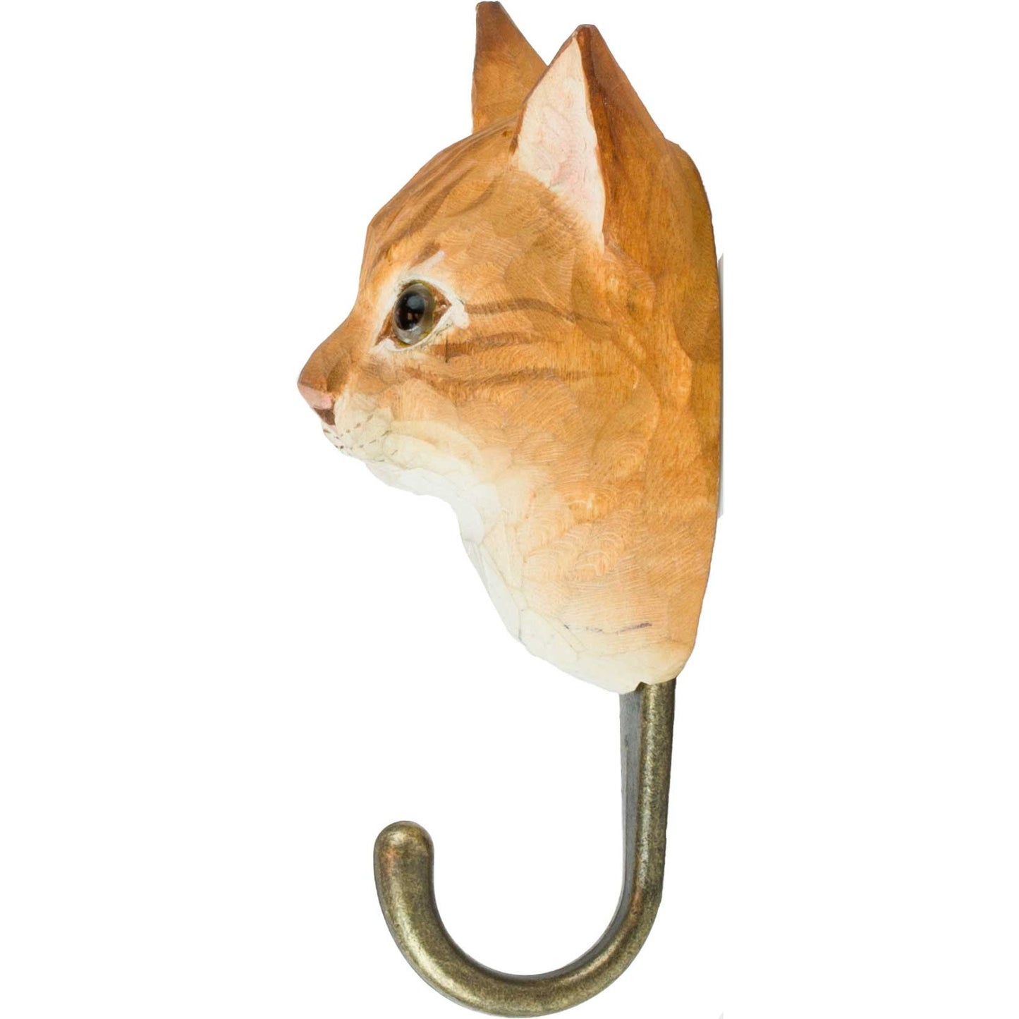 Wildlife Garden Decohook Wandhaken Hauskatze (handgeschnitzt)