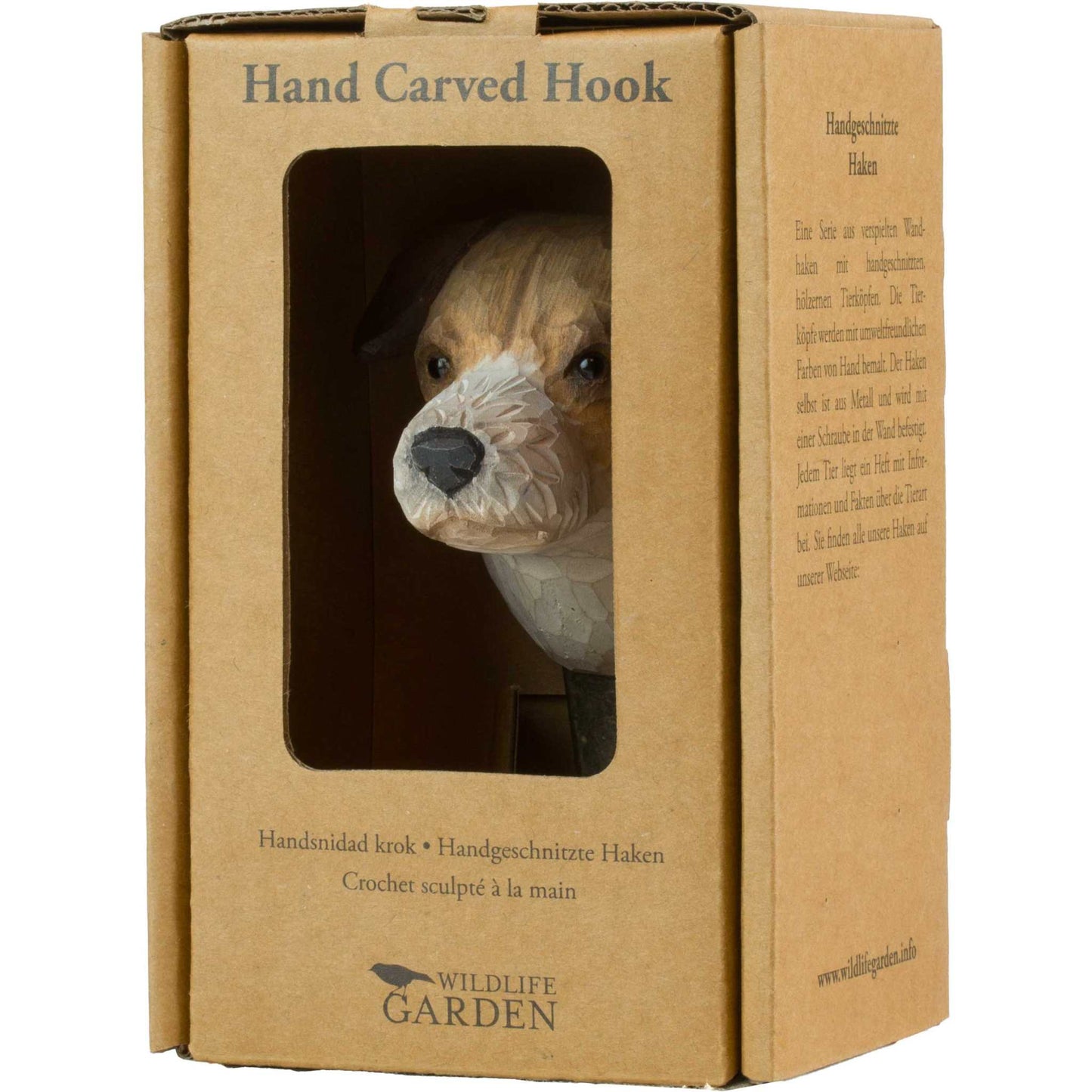 Wildlife Garden Decohook Wandhaken Jack Russell Terrier (handgeschnitzt)