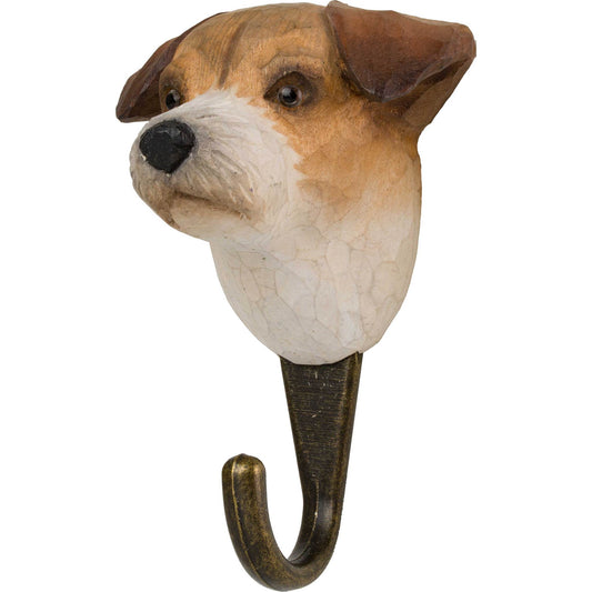 Wildlife Garden Decohook Wall Hook Jack Russell Terrier (hand-carved)