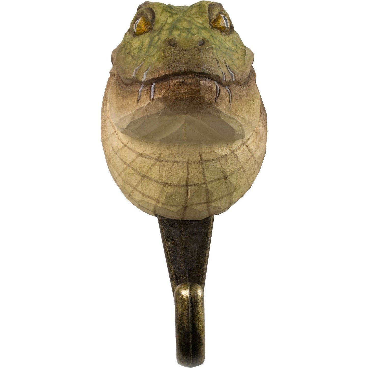 Wildlife Garden Decohook Wall Hook Crocodile (hand-carved)