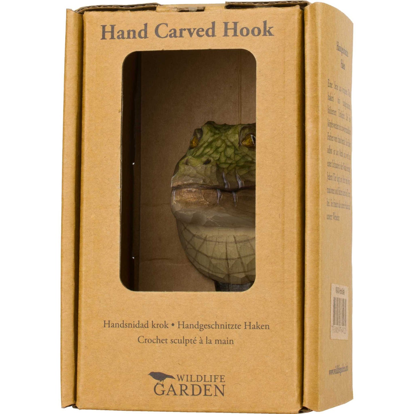 Wildlife Garden Decohook Wall Hook Crocodile (hand-carved)