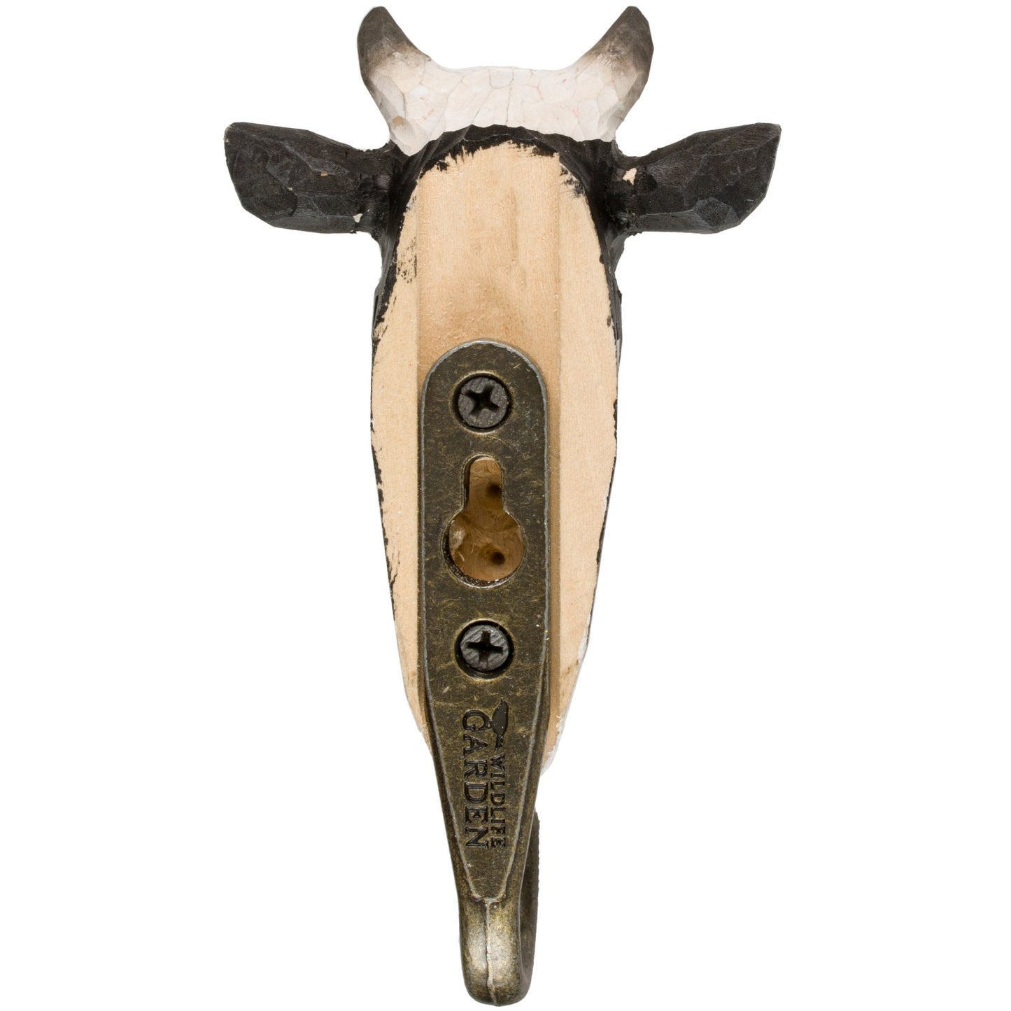 Wildlife Garden Decohook Wall Hook Cow (hand-carved)