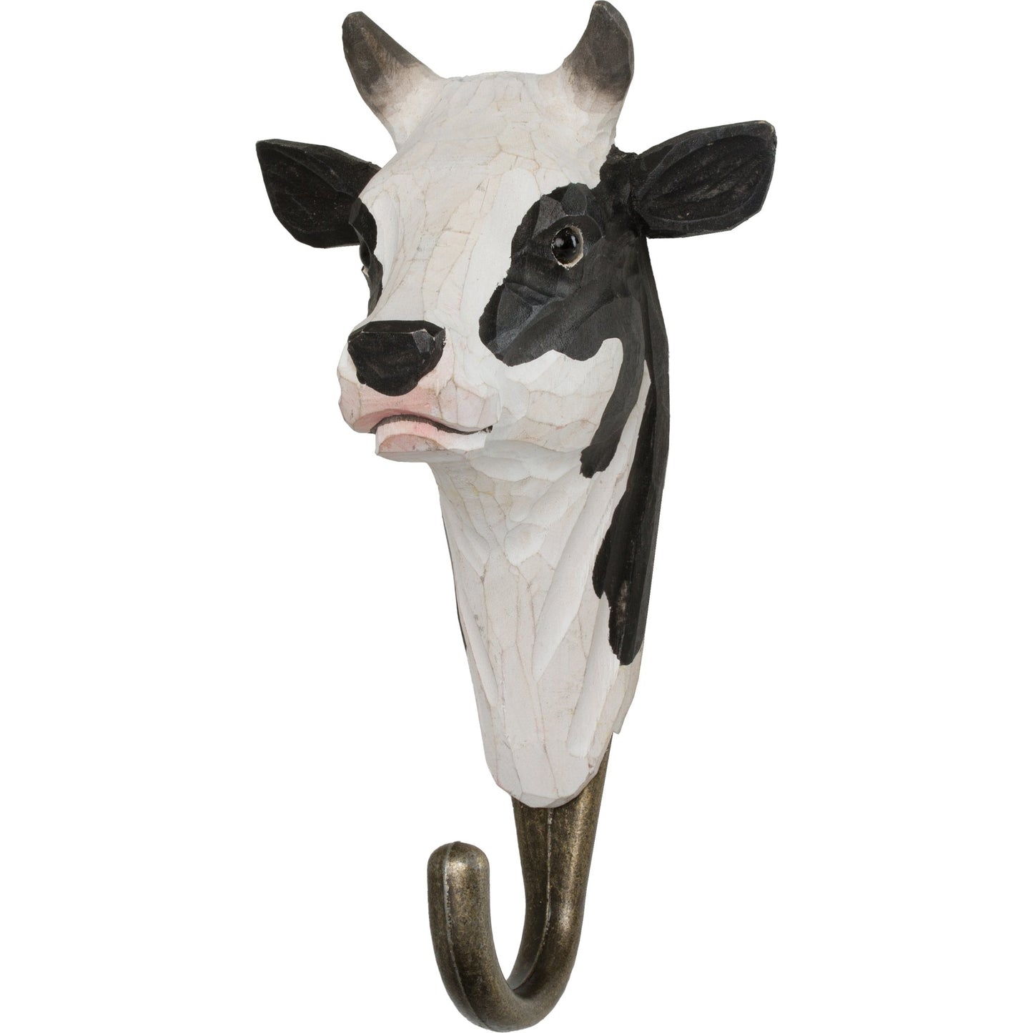 Wildlife Garden Decohook Wall Hook Cow (hand-carved)