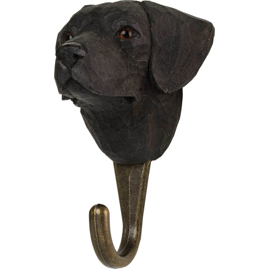 Wildlife Garden Decohook Wall Hook Labrador Retriever (hand-carved)