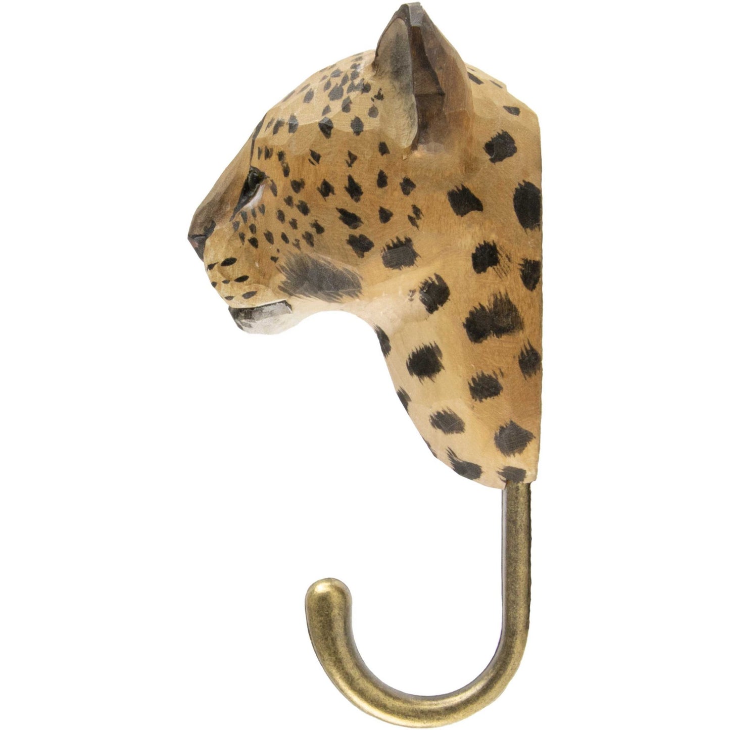 Wildlife Garden Decohook Wandhaken Leopard (handgeschnitzt)