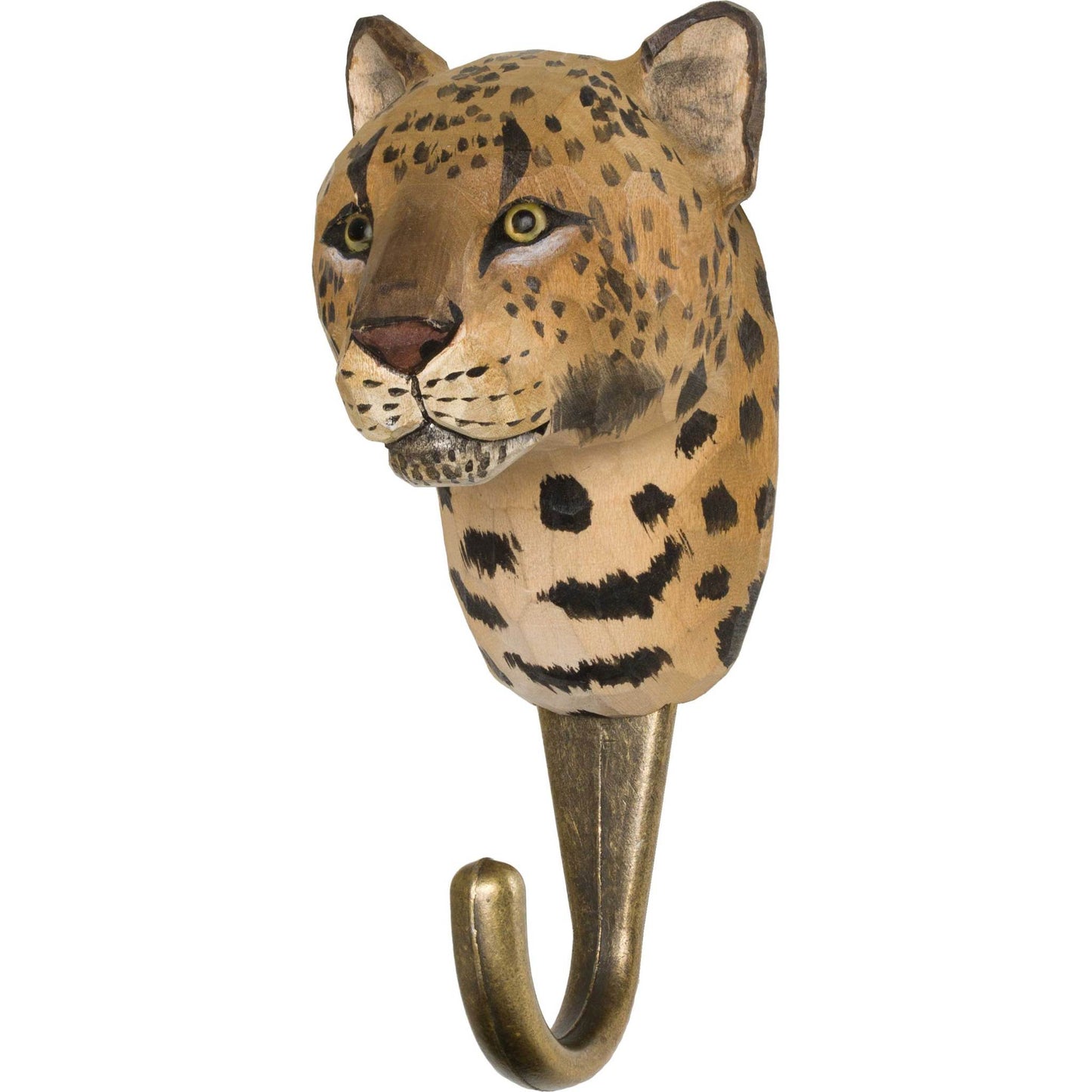 Wildlife Garden Decohook Wandhaken Leopard (handgeschnitzt)