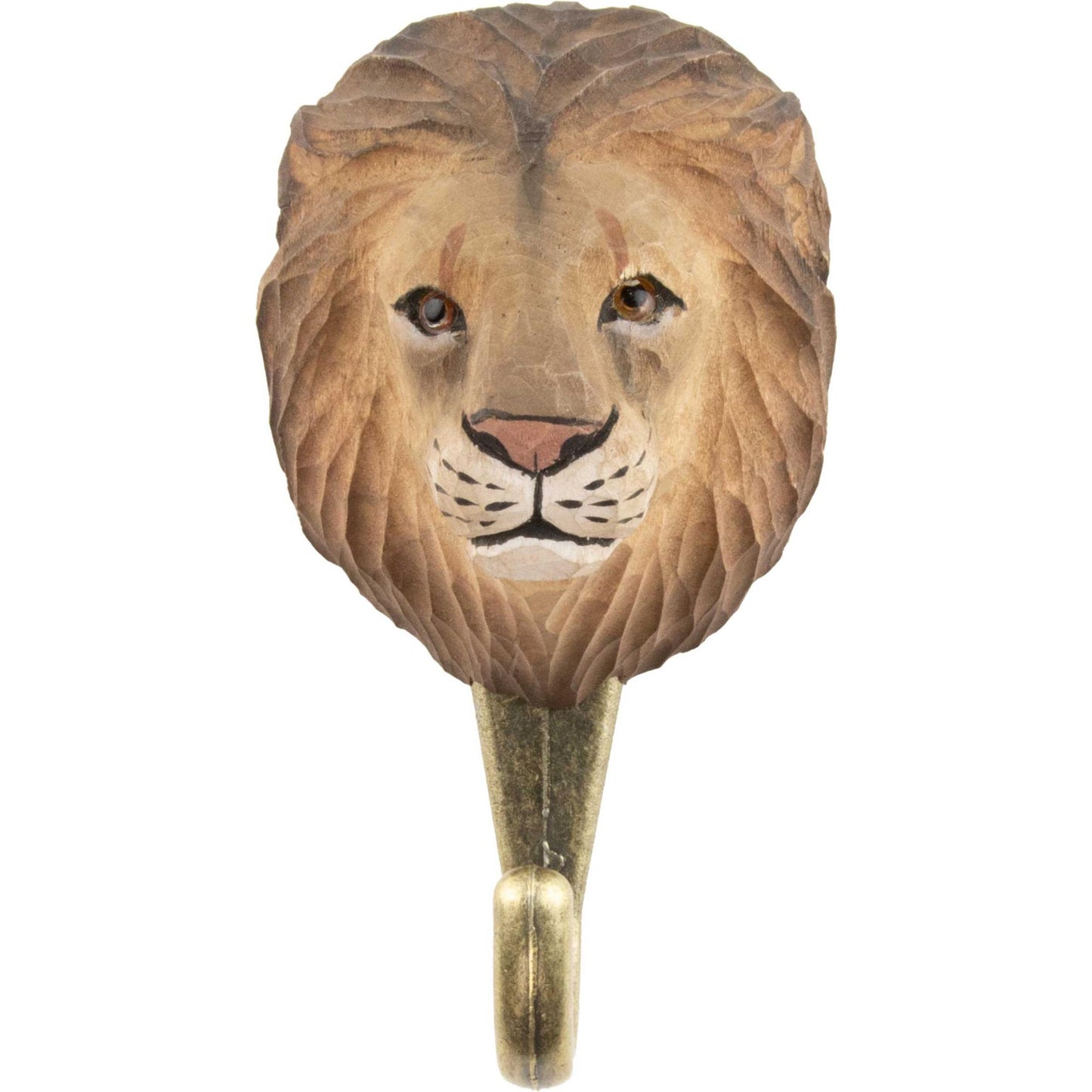 Wildlife Garden Decohook Wall Hook Lion (hand-carved)