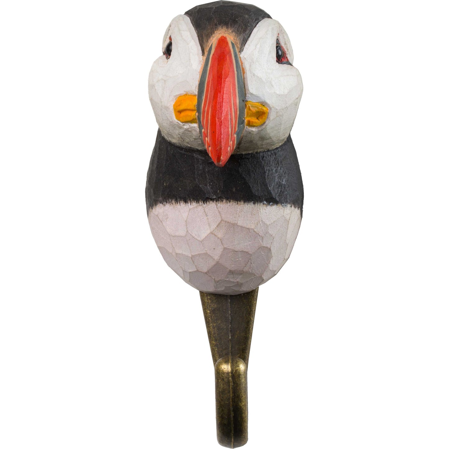 Wildlife Garden Decohook Wandhaken Papageitaucher (handgeschnitzt)